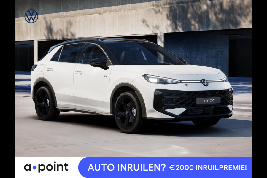 Volkswagen T-Roc R-Line First Edition 1.5 eTSI 110 kW / 150 PK SUV | Panoramaschuif-kanteldak | Assistance Pakket | Trekhaak | Black Style Pakket | Koplampverlichting matrix-led (IQ.LIGHT) | Elek. achterklep | Zwart dak Volkswagen T-Roc R-Line First Edition 1.5 eTSI 110 kW / 150 PK SUV | Panoramaschuif-kanteldak | Assistance Pakket | Trekhaak | Black Style Pakket | Koplampverlichting matrix-led (IQ.LIGHT) | Elek. achterklep | Zwart dak
