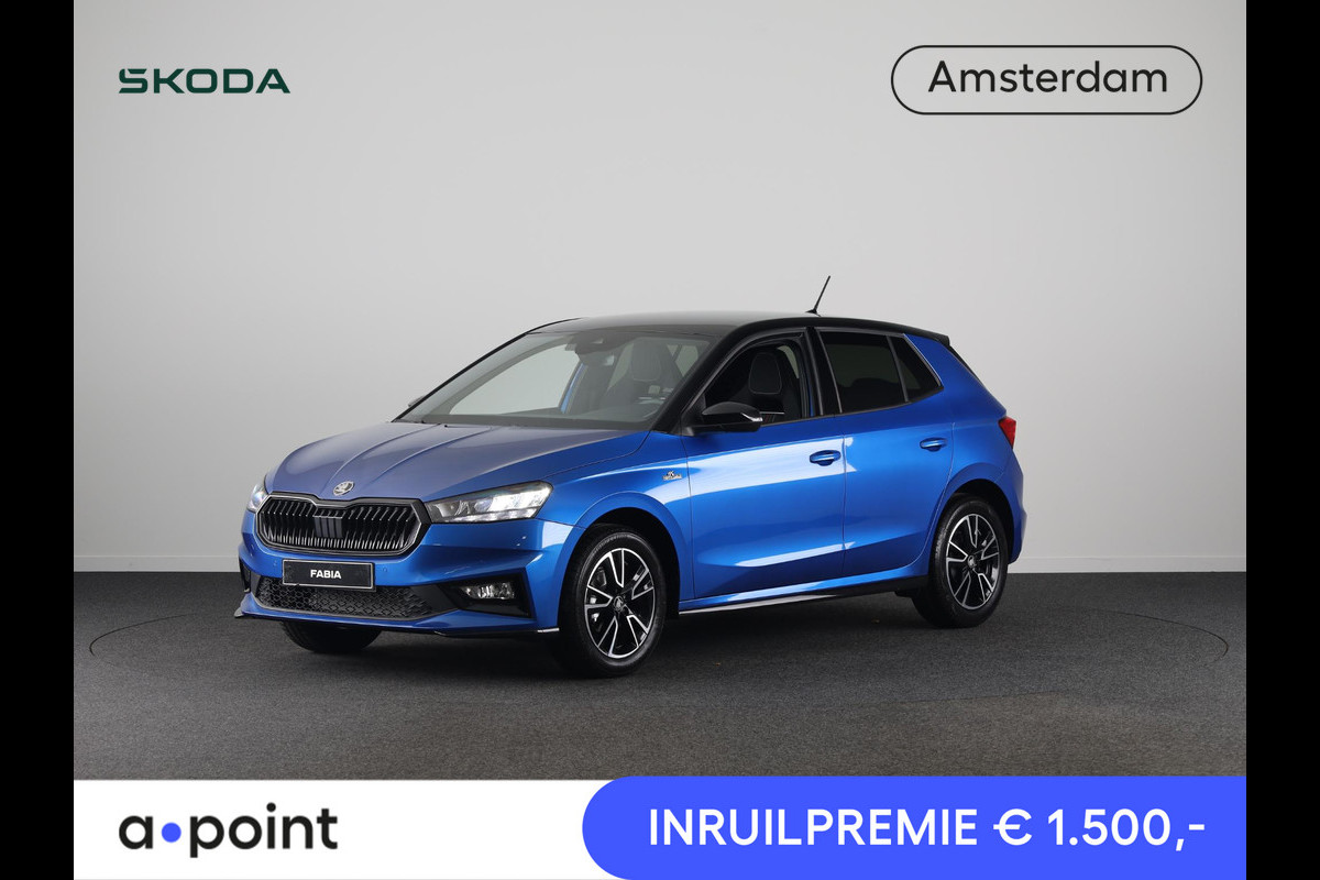 Škoda Fabia Monte Carlo 1.0 TSI 95 pk 5 versn. Hand | Verwarmbare voorstoelen | Hill start | Zwart dak Škoda Fabia Monte Carlo 1.0 TSI 95 pk 5 versn. Hand | Verwarmbare voorstoelen | Hill start | Zwart dak