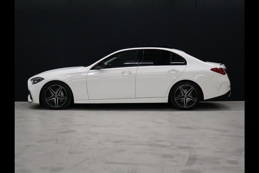 Mercedes-Benz C-Klasse 200 4MATIC AMG Line [SCHUIFKANTELDAK, ADAPTIVE CRUISE CONTROL, BURMESTER, ELEKTRISCHE STOELEN, 360 CAMERA, SFEERLICHT, CARBON, URBAN GUARD+,  NIEUWSTAAT]