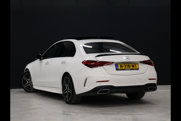 Mercedes-Benz C-Klasse 200 4MATIC AMG Line [SCHUIFKANTELDAK, ADAPTIVE CRUISE CONTROL, BURMESTER, ELEKTRISCHE STOELEN, 360 CAMERA, SFEERLICHT, CARBON, URBAN GUARD+,  NIEUWSTAAT]