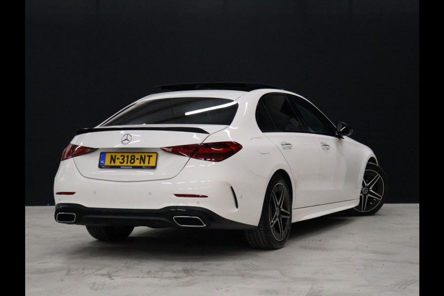 Mercedes-Benz C-Klasse 200 4MATIC AMG Line [SCHUIFKANTELDAK, ADAPTIVE CRUISE CONTROL, BURMESTER, ELEKTRISCHE STOELEN, 360 CAMERA, SFEERLICHT, CARBON, URBAN GUARD+,  NIEUWSTAAT]