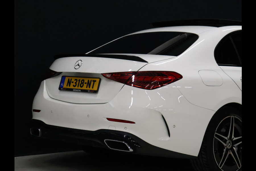 Mercedes-Benz C-Klasse 200 4MATIC AMG Line [SCHUIFKANTELDAK, ADAPTIVE CRUISE CONTROL, BURMESTER, ELEKTRISCHE STOELEN, 360 CAMERA, SFEERLICHT, CARBON, URBAN GUARD+,  NIEUWSTAAT]