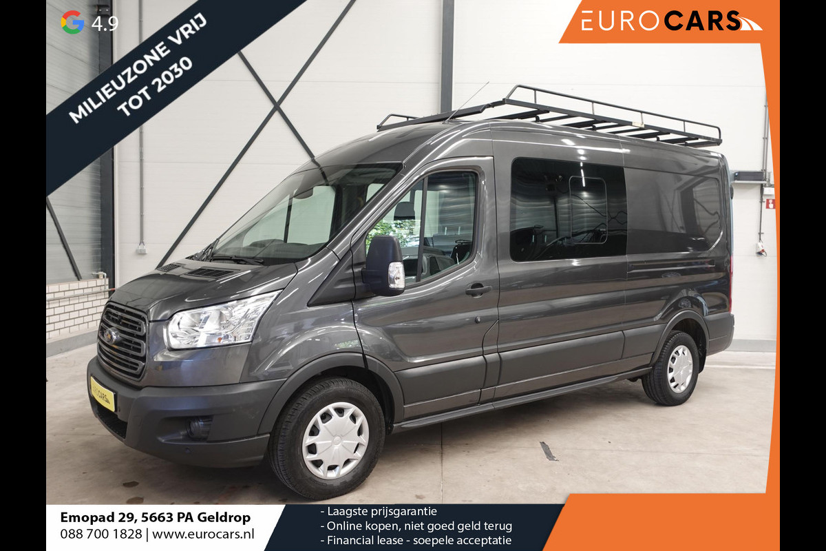 Ford Transit 130pk L3H2 Dubbele Cabine 6-Zits Airco Cruise control Trekhaak Imperiaal Euro6 Ford Transit 130pk L3H2 Dubbele Cabine 6-Zits Airco Cruise control Trekhaak Imperiaal Euro6