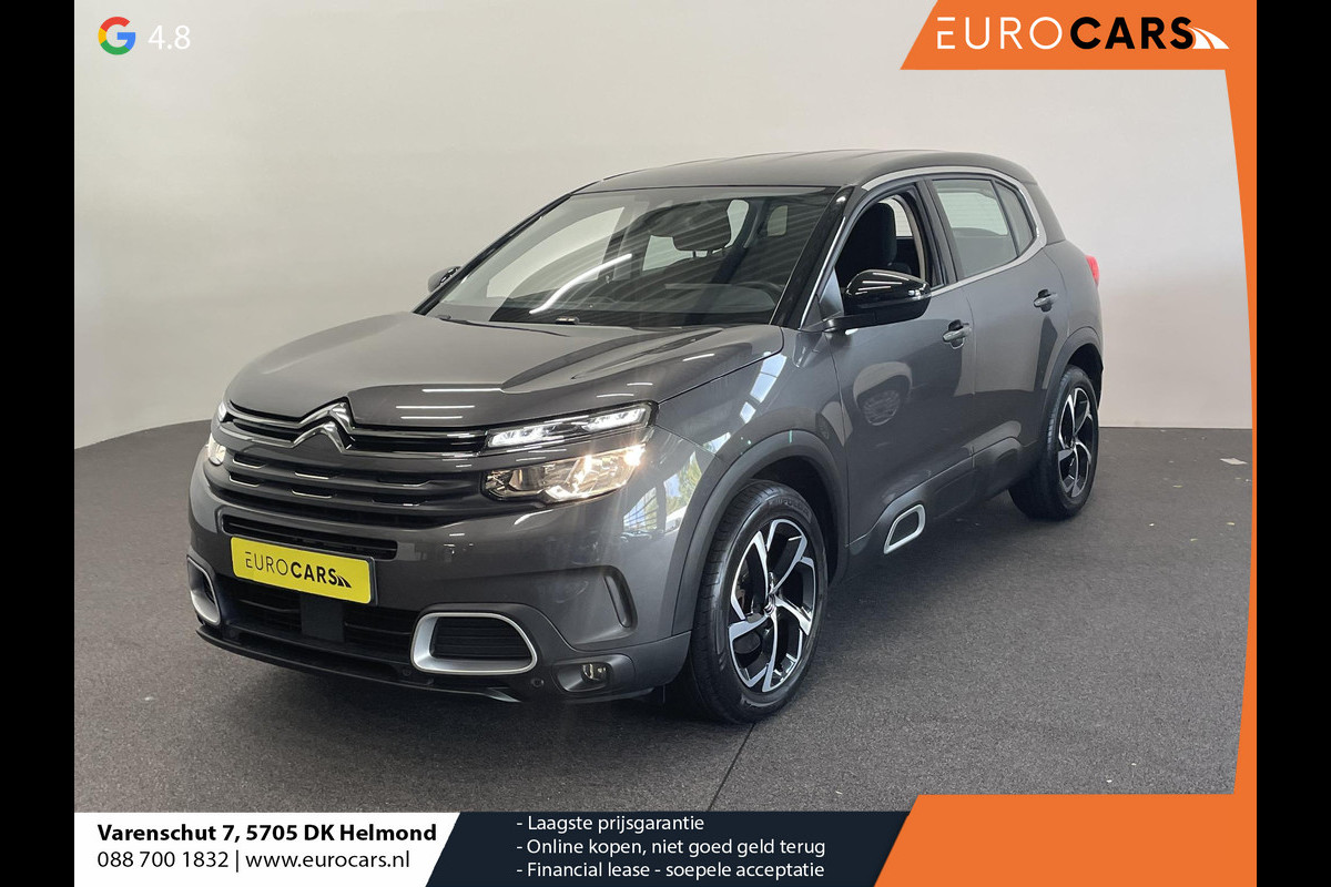 Citroën C5 Aircross 1.2 PureTech 130pk Feel Auto. Navigatie Apple Carplay/ Android Auto Parkeersensoren Cruise Control Climate Control Lichtmetalen velgen Citroën C5 Aircross 1.2 PureTech 130pk Feel Auto. Navigatie Apple Carplay/ Android Auto Parkeersensoren Cruise Control Climate Control Lichtmetalen velgen