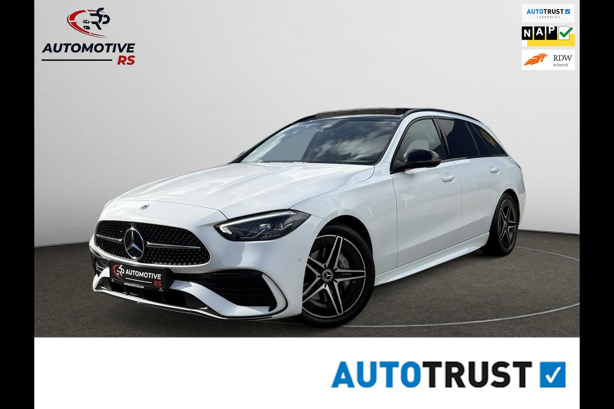 Mercedes-Benz C-Klasse Estate 180 AMG Line|Pano Trekhaak Cruise Camera Stoelverw. Sfeerverlichting Dodehoek Carplay& Android auto Mercedes-Benz C-Klasse Estate 180 AMG Line|Pano Trekhaak Cruise Camera Stoelverw. Sfeerverlichting Dodehoek Carplay& Android auto