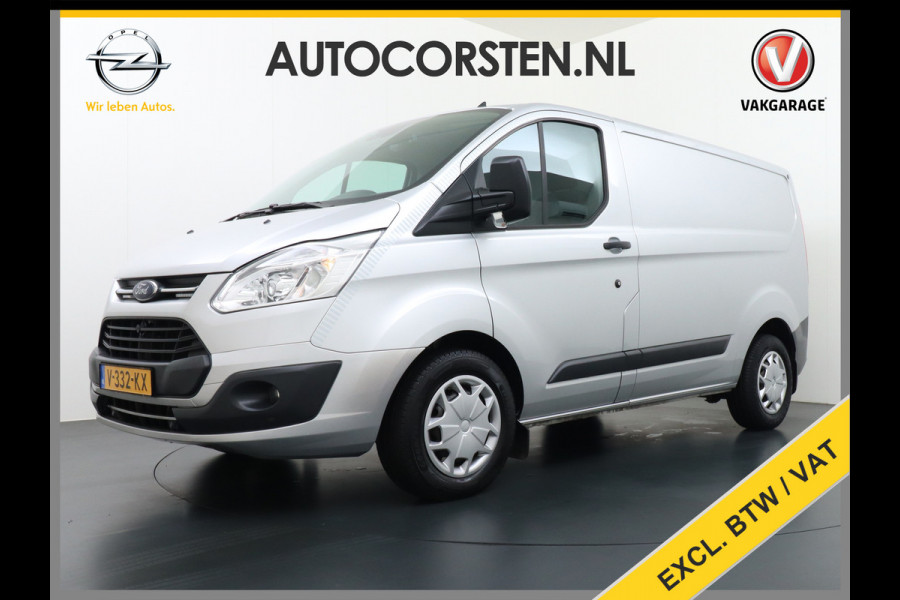 Ford Transit Custom 290 2.0D-131PK AUT-6 L1H1 Navi Camera Trekhaak PdcAirco Cruise Regen-/lichtsensor Euro 6 Trend Bluetooth Voorruit Verwarmd Achterklep Zijschuifdeur Wandbetimmering Adaptieve bochtverl 1e Eigenaar Euro 6