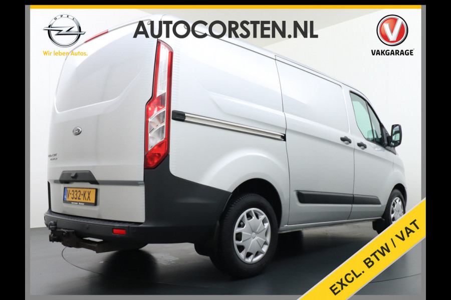 Ford Transit Custom 290 2.0D-131PK AUT-6 L1H1 Navi Camera Trekhaak PdcAirco Cruise Regen-/lichtsensor Euro 6 Trend Bluetooth Voorruit Verwarmd Achterklep Zijschuifdeur Wandbetimmering Adaptieve bochtverl 1e Eigenaar Euro 6