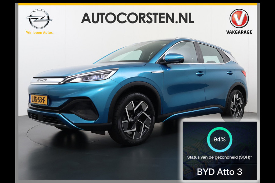 BYD ATTO 3 60kWh 204pk Design SOH 94% Pano-dak Leer+Elektr.Verst. Warmtepomp Adaptieve Cruise 360°Camera Apple Carplay Android Auto Elektr. Verkeersbord detectie WiFi DAB Led Rijstrooksensor Keyless Smartphone Entry Fabrieksgarantie tot 20-12-2030/150.000km Garantie. Op de LFP Accu tot 20-12-2030/200.000km €44.000,- Nieuw! BYD ATTO 3 60kWh 204pk Design SOH 94% Pano-dak Leer+Elektr.Verst. Warmtepomp Adaptieve Cruise 360°Camera Apple Carplay Android Auto Elektr. Verkeersbord detectie WiFi DAB Led Rijstrooksensor Keyless Smartphone Entry Fabrieksgarantie tot 20-12-2030/150.000km Garantie. Op de LFP Accu tot 20-12-2030/200.000km €44.000,- Nieuw!