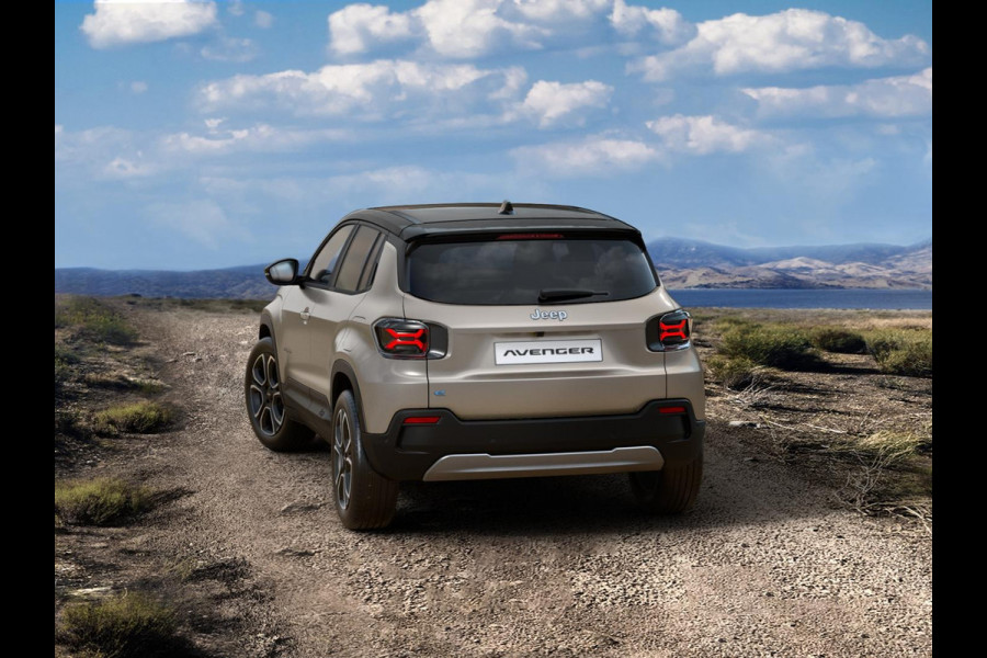 Jeep Avenger Summit 54 kWh | 17% Bijtelling | Schuif/Kanteldak | Leder&Winter Pack | infotainment&Convenience Pack | Warmtepomp Jeep Avenger Summit 54 kWh | 17% Bijtelling | Schuif/Kanteldak | Leder&Winter Pack | infotainment&Convenience Pack | Warmtepomp
