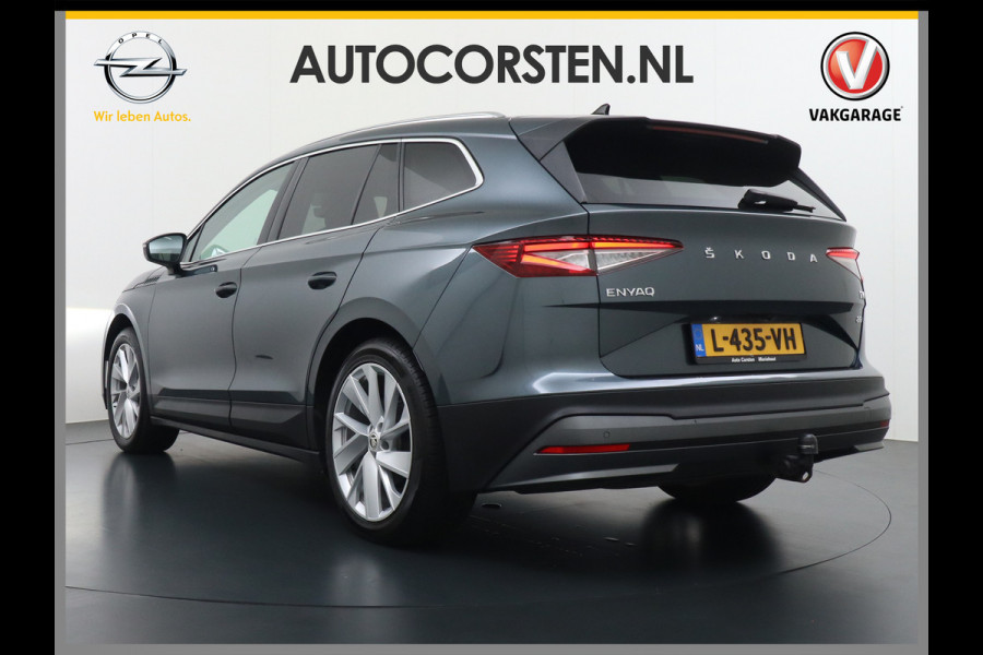 Škoda ENYAQ iV 80 SOH 94% Pano-dak Trekhaak W-pomp Adaptieve Cruise Control Camera Apple Carplay Android Auto Navi Ecc Pdc Stuur+Stoelverwarming Lmv 20" Mirrorlink DAB Led Matrix Elek.Achterklep Ecc-Achter Zeer complete Enyaq!