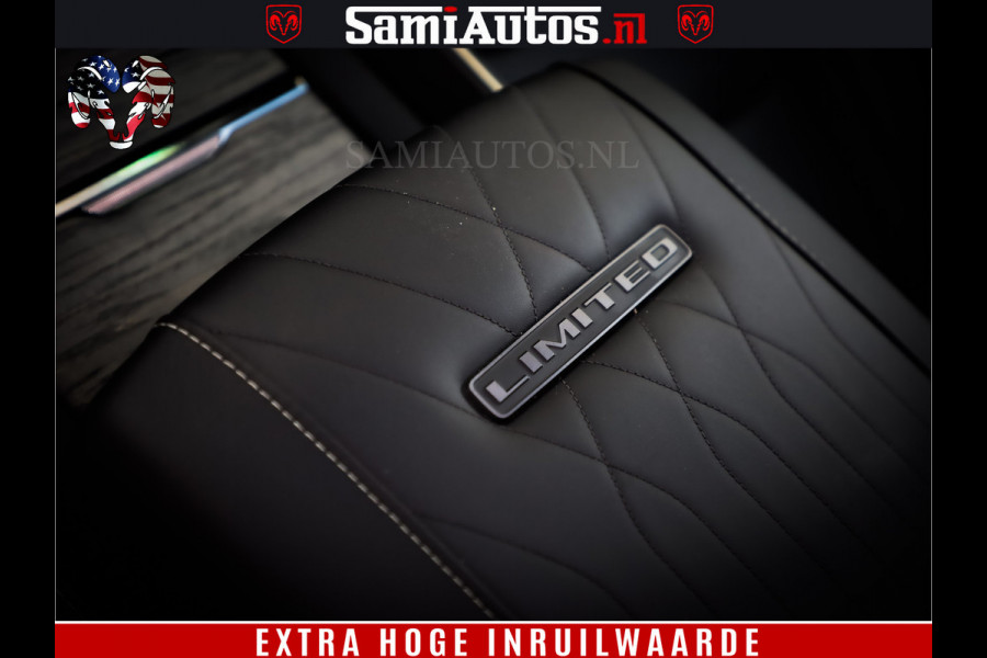 Dodge Ram 1500 Limited Night H.O 540HP 706Nm | Massage + Full Option | De Meest Luxe en Volle Pick-Up in zijn Klasse | Comfortabele Dubbele Cabine met Royale 5 Zitplaatsen | BPM vrij | Nu Leverbaar uit Voorraad | Voorraad Nr 2338 - 5404