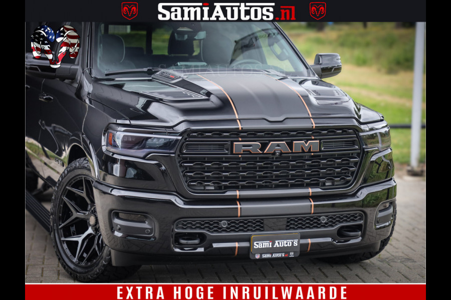 Dodge Ram 1500 Limited Night H.O 540HP 706Nm | Massage + Full Option | De Meest Luxe en Volle Pick-Up in zijn Klasse | Comfortabele Dubbele Cabine met Royale 5 Zitplaatsen | BPM vrij | Nu Leverbaar uit Voorraad | Voorraad Nr 2338 - 5404