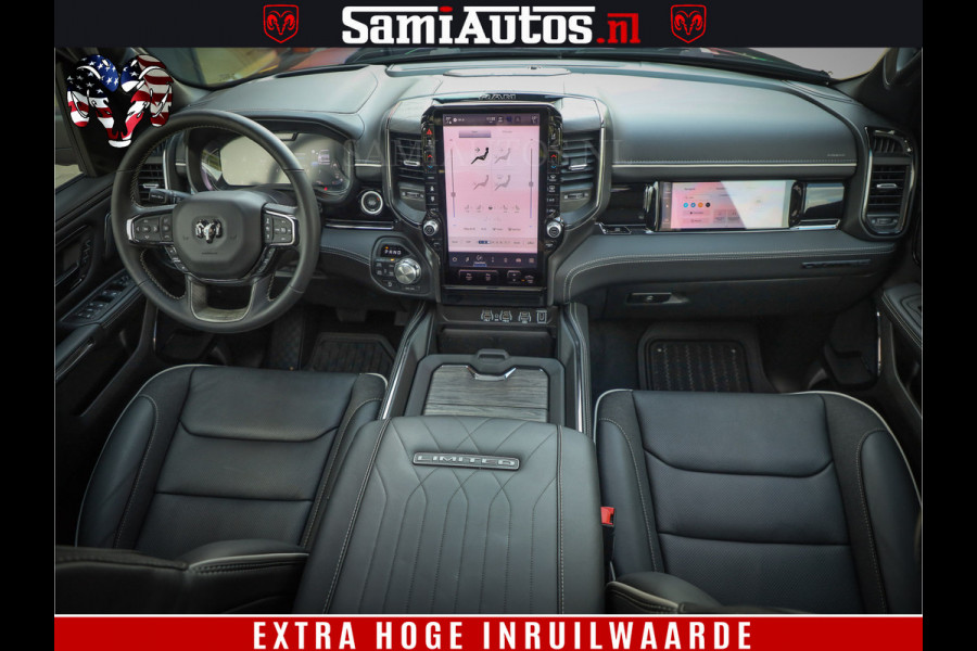 Dodge Ram 1500 Limited Night H.O 540HP 706Nm | Massage + Full Option | De Meest Luxe en Volle Pick-Up in zijn Klasse | Comfortabele Dubbele Cabine met Royale 5 Zitplaatsen | BPM vrij | Nu Leverbaar uit Voorraad | Voorraad Nr 2338 - 5404