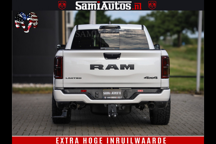 Dodge Ram 1500 1500 Limited Night High Output 540HP 706Nm | Massage + Full Option | De Meest Luxe en Volle Pick-Up in zijn Klasse | Comfortabele Dubbele Cabine met Royale 5 Zitplaatsen | BPM vrij | Nu Leverbaar uit Voorraad | Voorraad Nr 2351 - 7478
