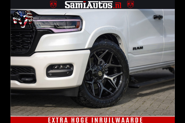 Dodge Ram 1500 1500 Limited Night High Output 540HP 706Nm | Massage + Full Option | De Meest Luxe en Volle Pick-Up in zijn Klasse | Comfortabele Dubbele Cabine met Royale 5 Zitplaatsen | BPM vrij | Nu Leverbaar uit Voorraad | Voorraad Nr 2351 - 7478