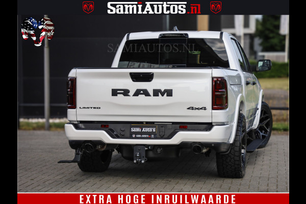 Dodge Ram 1500 1500 Limited Night High Output 540HP 706Nm | Massage + Full Option | De Meest Luxe en Volle Pick-Up in zijn Klasse | Comfortabele Dubbele Cabine met Royale 5 Zitplaatsen | BPM vrij | Nu Leverbaar uit Voorraad | Voorraad Nr 2351 - 7478