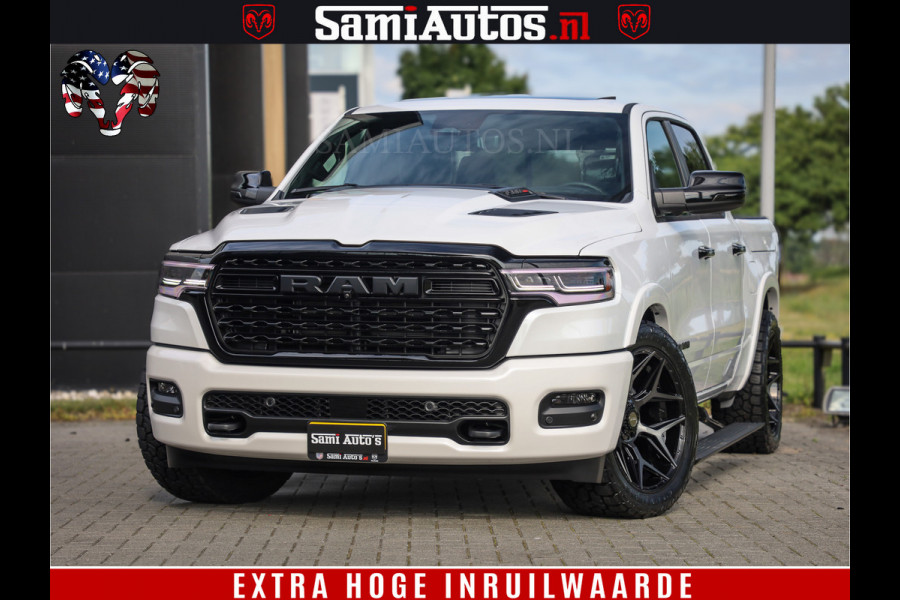 Dodge Ram 1500 1500 Limited Night High Output 540HP 706Nm | Massage + Full Option | De Meest Luxe en Volle Pick-Up in zijn Klasse | Comfortabele Dubbele Cabine met Royale 5 Zitplaatsen | BPM vrij | Nu Leverbaar uit Voorraad | Voorraad Nr 2351 - 7478