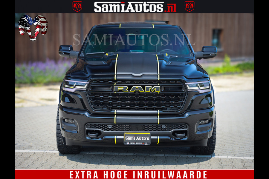 Dodge Ram 1500 Limited Night H.O 540HP 706Nm | Massage + Full Option | De Meest Luxe en Volle Pick-Up in zijn Klasse | Comfortabele Dubbele Cabine met Royale 5 Zitplaatsen | BPM vrij | Nu Leverbaar uit Voorraad | Voorraad Nr 2295 - 8559