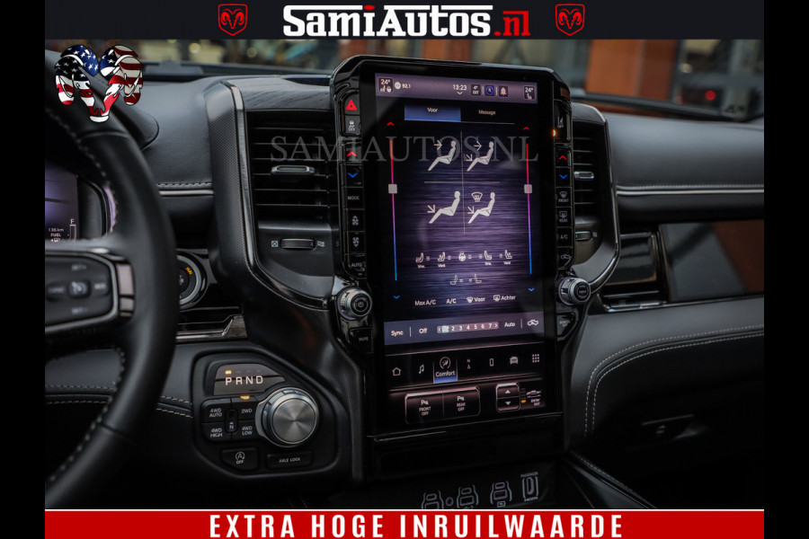 Dodge Ram 1500 Limited Night H.O 540HP 706Nm | Massage + Full Option | De Meest Luxe en Volle Pick-Up in zijn Klasse | Comfortabele Dubbele Cabine met Royale 5 Zitplaatsen | BPM vrij | Nu Leverbaar uit Voorraad | Voorraad Nr 2295 - 8559