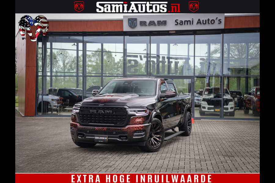 Dodge Ram COBRA EDITION | 1500 Limited Night High Output 540HP 706Nm | Massage + Full Option | De Meest Luxe en Volle Pick-Up in zijn Klas Comfortabele Dubbele Cabine met Royale 5 Zitplaatsen | BPM vrij | Nu Leverbaar uit Voorraad | Voorraad Nr 2292 - 5178 | Cobra package is meerprijs |