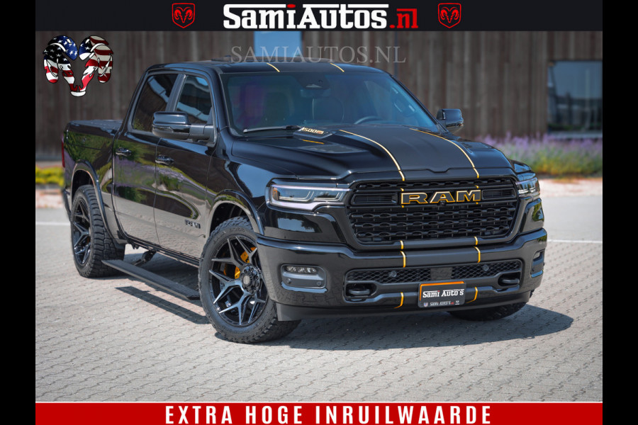 Dodge Ram 1500 Limited Night H.O 540HP 706Nm | Massage + Full Option | De Meest Luxe en Volle Pick-Up in zijn Klasse | Comfortabele Dubbele Cabine met Royale 5 Zitplaatsen | BPM vrij | Nu Leverbaar uit Voorraad | Voorraad Nr 2353 - 5412