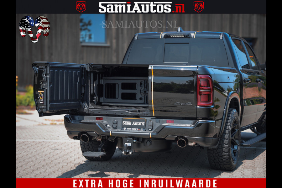 Dodge Ram 1500 Limited Night H.O 540HP 706Nm | Massage + Full Option | De Meest Luxe en Volle Pick-Up in zijn Klasse | Comfortabele Dubbele Cabine met Royale 5 Zitplaatsen | BPM vrij | Nu Leverbaar uit Voorraad | Voorraad Nr 2353 - 5412