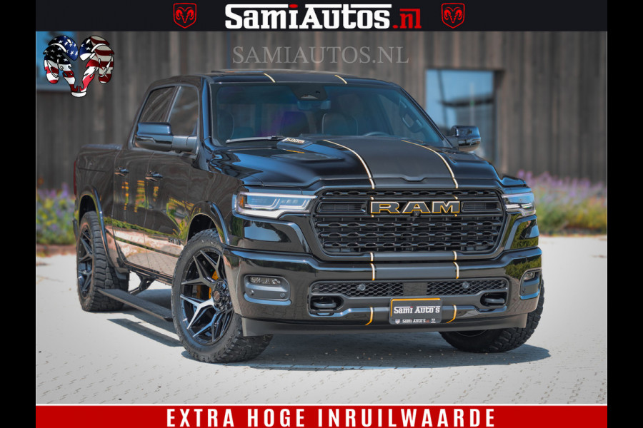 Dodge Ram 1500 Limited Night H.O 540HP 706Nm | Massage + Full Option | De Meest Luxe en Volle Pick-Up in zijn Klasse | Comfortabele Dubbele Cabine met Royale 5 Zitplaatsen | BPM vrij | Nu Leverbaar uit Voorraad | Voorraad Nr 2353 - 5412