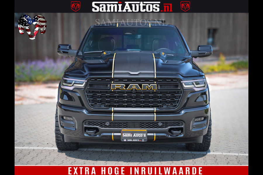 Dodge Ram 1500 Limited Night H.O 540HP 706Nm | Massage + Full Option | De Meest Luxe en Volle Pick-Up in zijn Klasse | Comfortabele Dubbele Cabine met Royale 5 Zitplaatsen | BPM vrij | Nu Leverbaar uit Voorraad | Voorraad Nr 2353 - 5412