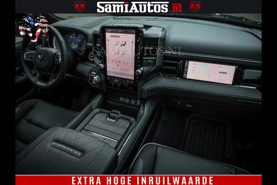Dodge Ram 1500 Limited Night H.O 540HP 706Nm | Massage + Full Option | De Meest Luxe en Volle Pick-Up in zijn Klasse | Comfortabele Dubbele Cabine met Royale 5 Zitplaatsen | BPM vrij | Nu Leverbaar uit Voorraad | Voorraad Nr 2323 - 5168