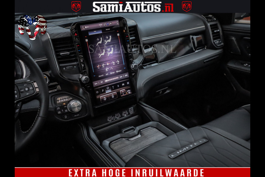 Dodge Ram 1500 Limited Night H.O 540HP 706Nm | Massage + Full Option | De Meest Luxe en Volle Pick-Up in zijn Klasse | Comfortabele Dubbele Cabine met Royale 5 Zitplaatsen | BPM vrij | Nu Leverbaar uit Voorraad | Voorraad Nr 2323 - 5168