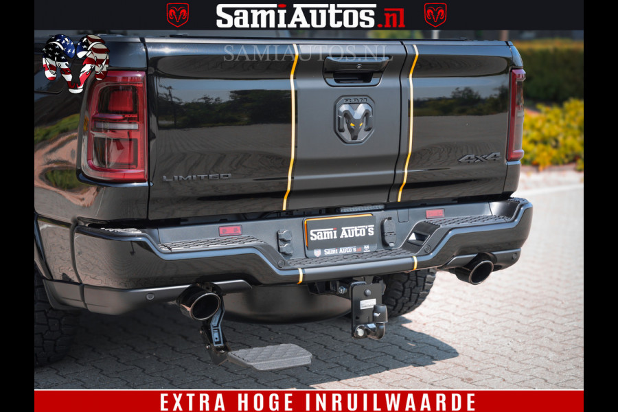 Dodge Ram 1500 Limited Night H.O 540HP 706Nm | Massage + Full Option | De Meest Luxe en Volle Pick-Up in zijn Klasse | Comfortabele Dubbele Cabine met Royale 5 Zitplaatsen | BPM vrij | Nu Leverbaar uit Voorraad | Voorraad Nr 2323 - 5168