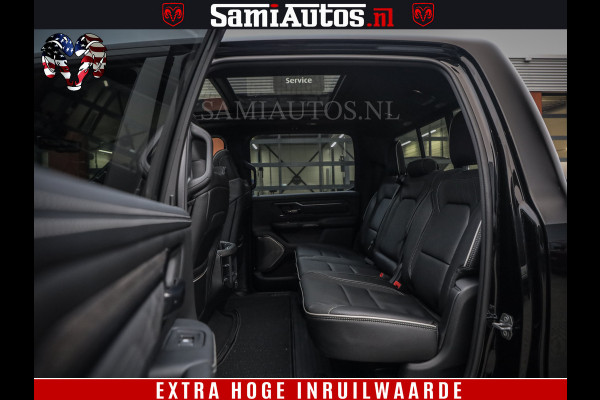 Dodge Ram 1500 Limited Night H.O 540HP 706Nm | Massage + Full Option | De Meest Luxe en Volle Pick-Up in zijn Klasse | Comfortabele Dubbele Cabine met Royale 5 Zitplaatsen | BPM vrij | Nu Leverbaar uit Voorraad | Voorraad Nr 2323 - 5168