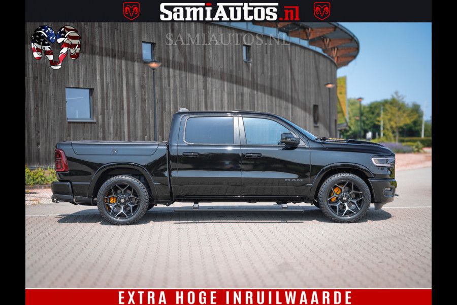 Dodge Ram 1500 Limited Night H.O 540HP 706Nm | Massage + Full Option | De Meest Luxe en Volle Pick-Up in zijn Klasse | Comfortabele Dubbele Cabine met Royale 5 Zitplaatsen | BPM vrij | Nu Leverbaar uit Voorraad | Voorraad Nr 2323 - 5168