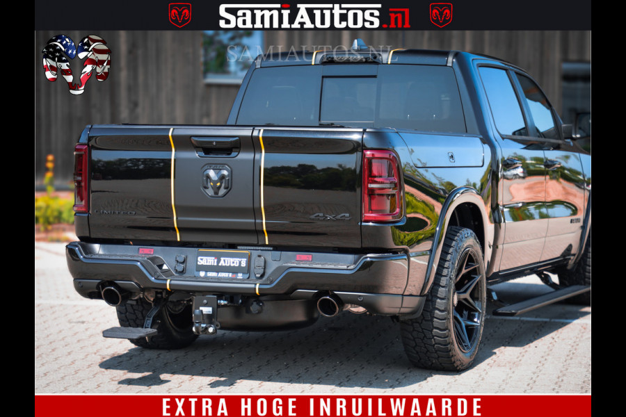 Dodge Ram 1500 Limited Night H.O 540HP 706Nm | Massage + Full Option | De Meest Luxe en Volle Pick-Up in zijn Klasse | Comfortabele Dubbele Cabine met Royale 5 Zitplaatsen | BPM vrij | Nu Leverbaar uit Voorraad | Voorraad Nr 2323 - 5168