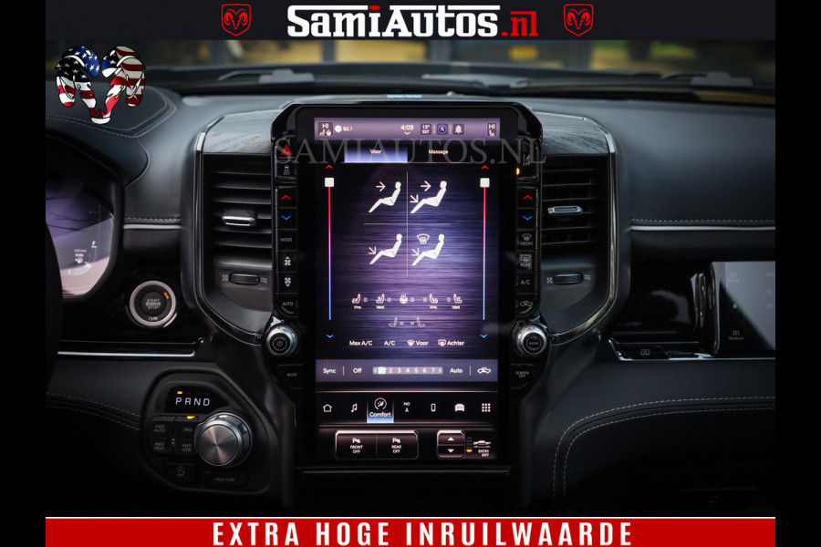 Dodge Ram 1500 Limited Night H.O 540HP 706Nm | Massage + Full Option | De Meest Luxe en Volle Pick-Up in zijn Klasse | Comfortabele Dubbele Cabine met Royale 5 Zitplaatsen | BPM vrij | Nu Leverbaar uit Voorraad | Voorraad Nr 2323 - 5168