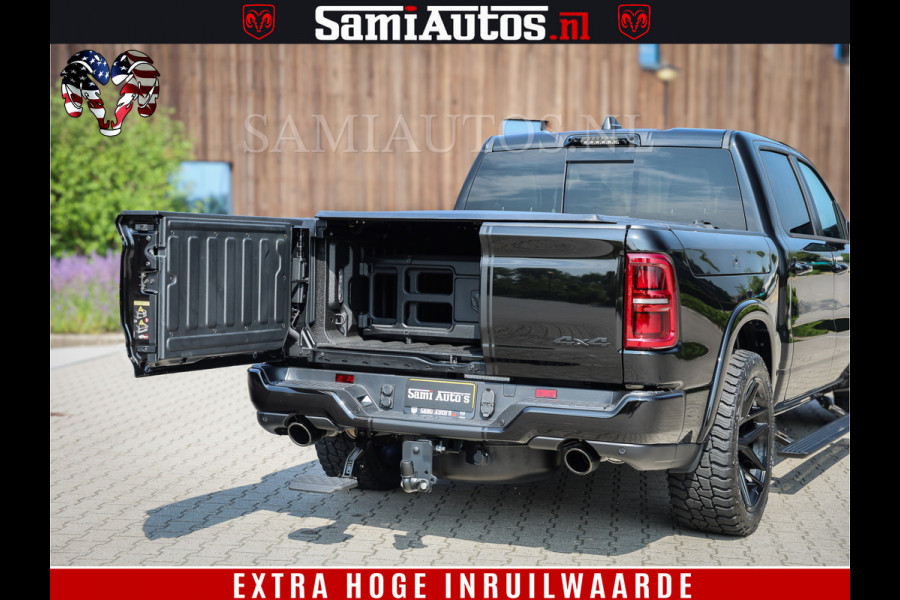 Dodge Ram 1500 Limited Night H.O 540HP 706Nm | Massage + Full Option | De Meest Luxe en Volle Pick-Up in zijn Klasse | Comfortabele Dubbele Cabine met Royale 5 Zitplaatsen | BPM vrij | Nu Leverbaar uit Voorraad | Voorraad Nr 2329 - 5135