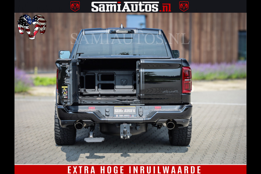 Dodge Ram 1500 Limited Night H.O 540HP 706Nm | Massage + Full Option | De Meest Luxe en Volle Pick-Up in zijn Klasse | Comfortabele Dubbele Cabine met Royale 5 Zitplaatsen | BPM vrij | Nu Leverbaar uit Voorraad | Voorraad Nr 2329 - 5135