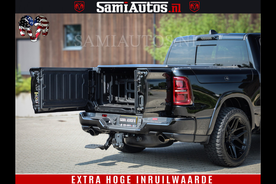 Dodge Ram 1500 Limited Night H.O 540HP 706Nm | Massage + Full Option | De Meest Luxe en Volle Pick-Up in zijn Klasse | Comfortabele Dubbele Cabine met Royale 5 Zitplaatsen | BPM vrij | Nu Leverbaar uit Voorraad | Voorraad Nr 2329 - 5135