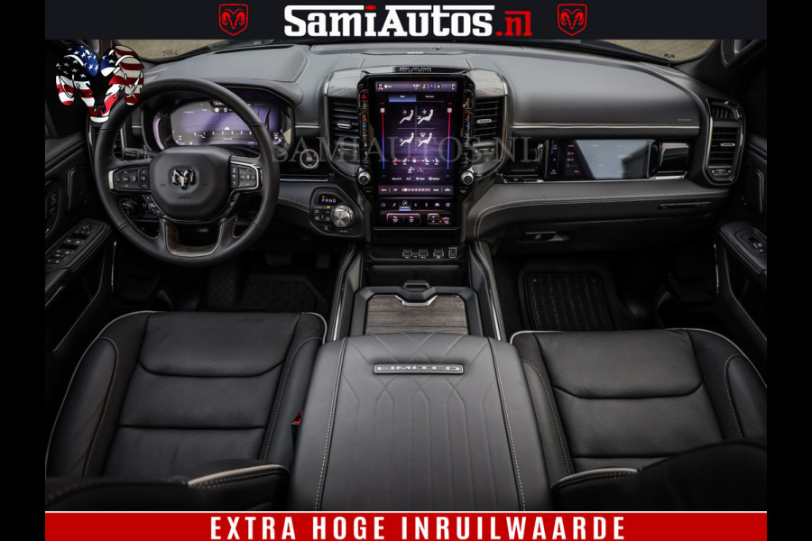 Dodge Ram 1500 Limited Night H.O 540HP 706Nm | Massage + Full Option | De Meest Luxe en Volle Pick-Up in zijn Klasse | Comfortabele Dubbele Cabine met Royale 5 Zitplaatsen | BPM vrij | Nu Leverbaar uit Voorraad | Voorraad Nr 2329 - 5135
