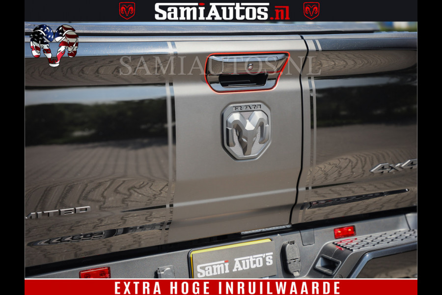 Dodge Ram 1500 Limited Night H.O 540HP 706Nm | Massage + Full Option | De Meest Luxe en Volle Pick-Up in zijn Klasse | Comfortabele Dubbele Cabine met Royale 5 Zitplaatsen | BPM vrij | Nu Leverbaar uit Voorraad | Voorraad Nr 2329 - 5135