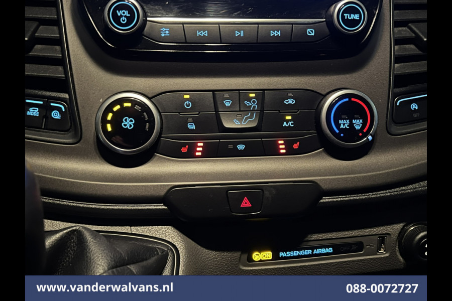 Ford Transit 2.0 TDCI 131pk L4H3 Euro6 Airco | Camera | Apple Carplay | Navigatie | Cruisecontrol | Stoelverwarming Cruisecontrol, parkeersensoren, verwarmde voorruit, bijrijdersbank, Android auto