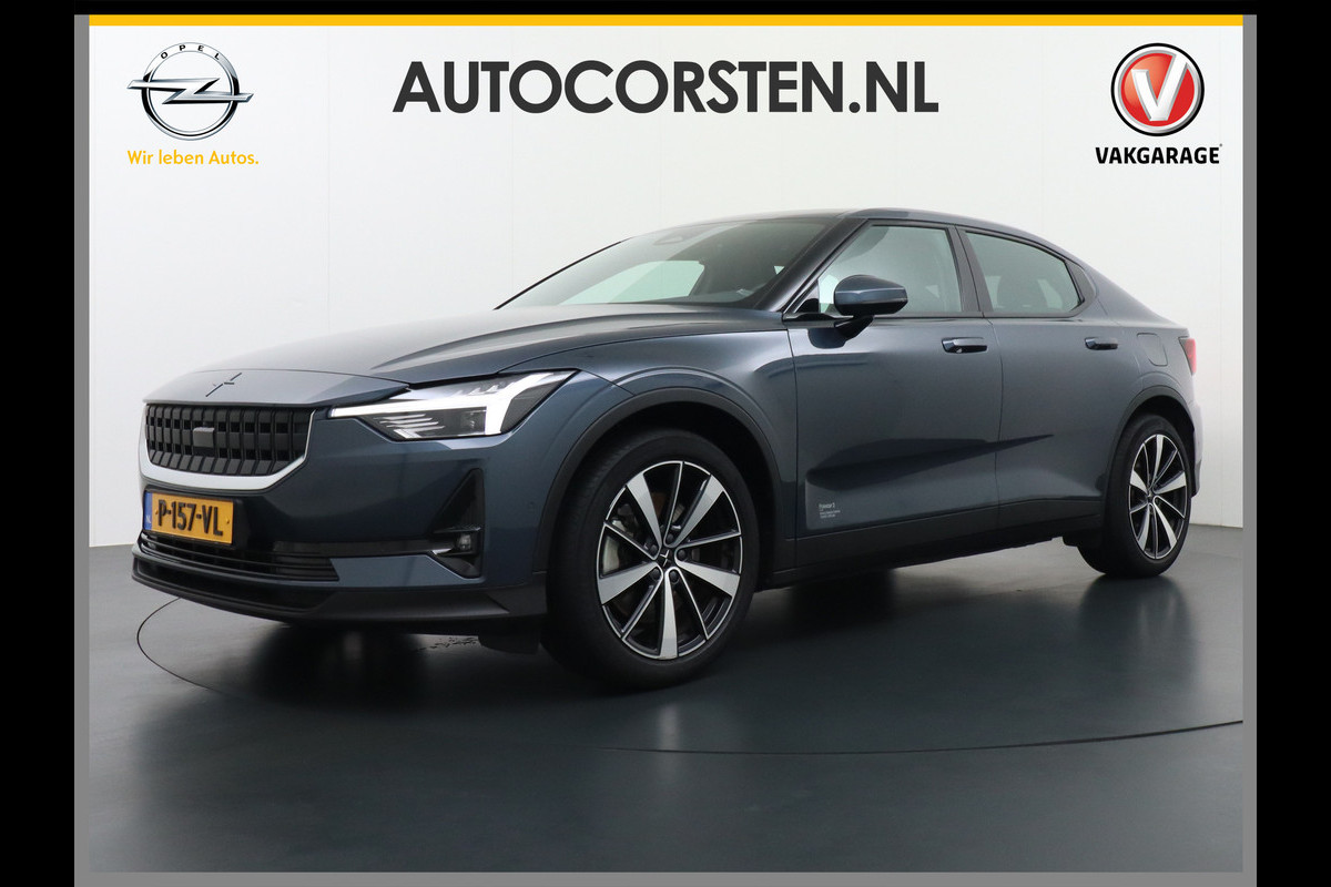 Polestar 2 AUT. 408PK Long Range Dual Motor 78kWh Panorama-Dak Harman&Kardon® Electr.Stoelen Verwarmd+Achterbank+Stuur Adaptive-Cruise Carp Verkeersbord detectie Regen-Lichtsensor Virtual-Cockpit Home-Link Bots waarschuwing Autonoom-Rem Lane Assist Keyless Connected Origineel Nederlandse Auto Nieuwprijs €59.000,-