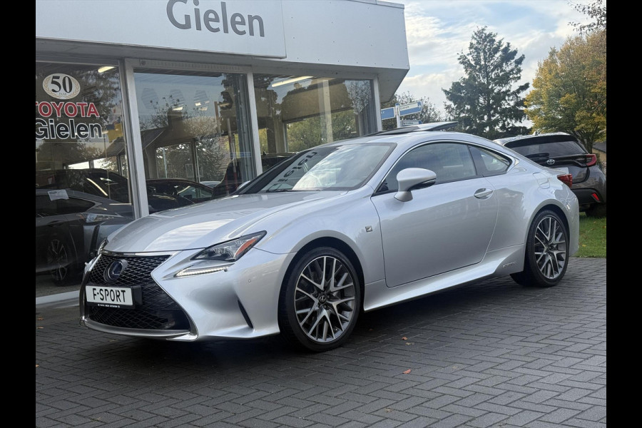 Lexus RC 300h F Sport Line | Schuifdak, Parkeersensoren, Stoelventilatie + verwarming, Leer, Dodehoekherkenning, Navigatie