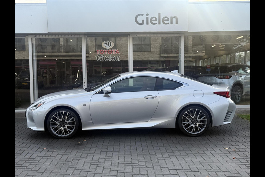 Lexus RC 300h F Sport Line | Schuifdak, Parkeersensoren, Stoelventilatie + verwarming, Leer, Dodehoekherkenning, Navigatie