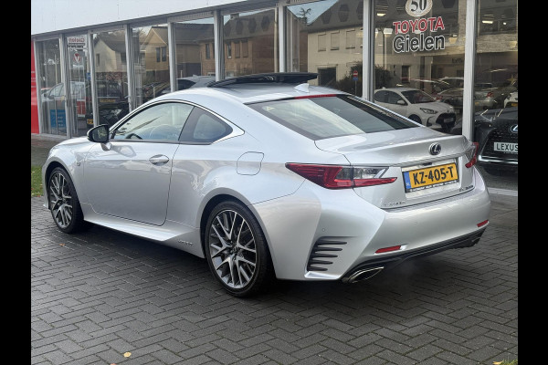 Lexus RC 300h F Sport Line | Schuifdak, Parkeersensoren, Stoelventilatie + verwarming, Leer, Dodehoekherkenning, Navigatie
