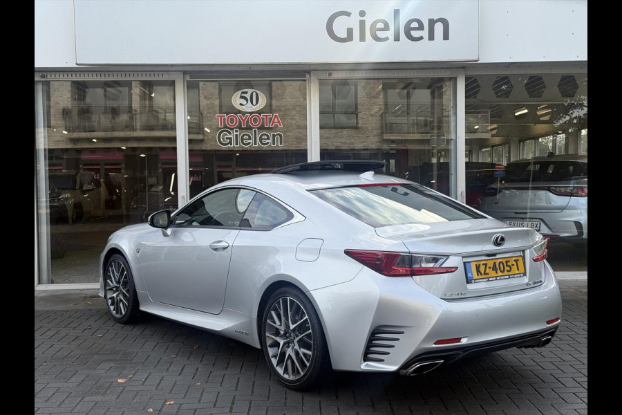 Lexus RC 300h F Sport Line | Schuifdak, Parkeersensoren, Stoelventilatie + verwarming, Leer, Dodehoekherkenning, Navigatie