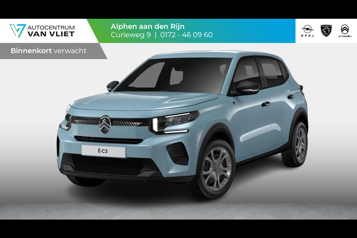 Citroën ë-C3 You 113pk 44 kWh Citroen Ë-C3 You 44 kWh | Airco | Cruise control | Snelladen tot 100kW | Parkeersensoren achter | Head-up display | Nieuw model! Citroën ë-C3 You 113pk 44 kWh Citroen Ë-C3 You 44 kWh | Airco | Cruise control | Snelladen tot 100kW | Parkeersensoren achter | Head-up display | Nieuw model!
