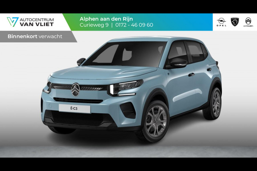 Citroën ë-C3 You 113pk 44 kWh Citroen Ë-C3 You 44 kWh | Airco | Cruise control | Snelladen tot 100kW | Parkeersensoren achter | Head-up display | Nieuw model! Citroën ë-C3 You 113pk 44 kWh Citroen Ë-C3 You 44 kWh | Airco | Cruise control | Snelladen tot 100kW | Parkeersensoren achter | Head-up display | Nieuw model!