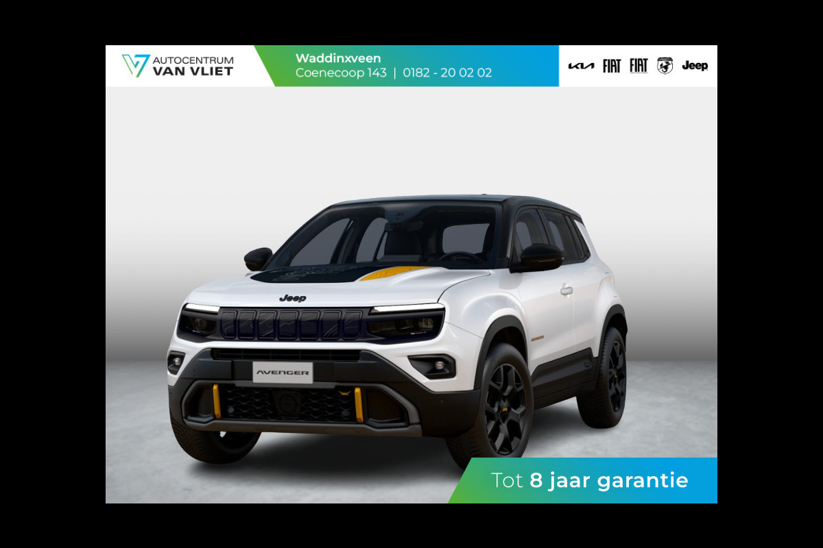 Jeep Avenger 1.2T 4xe The North Face | Schuif/Kanteldak | Clima | Apple Carplay | Adapt. Cruise | Elektr. A-Klep | Keyless | Navi | Stoel&Stuurverwarming Jeep Avenger 1.2T 4xe The North Face | Schuif/Kanteldak | Clima | Apple Carplay | Adapt. Cruise | Elektr. A-Klep | Keyless | Navi | Stoel&Stuurverwarming