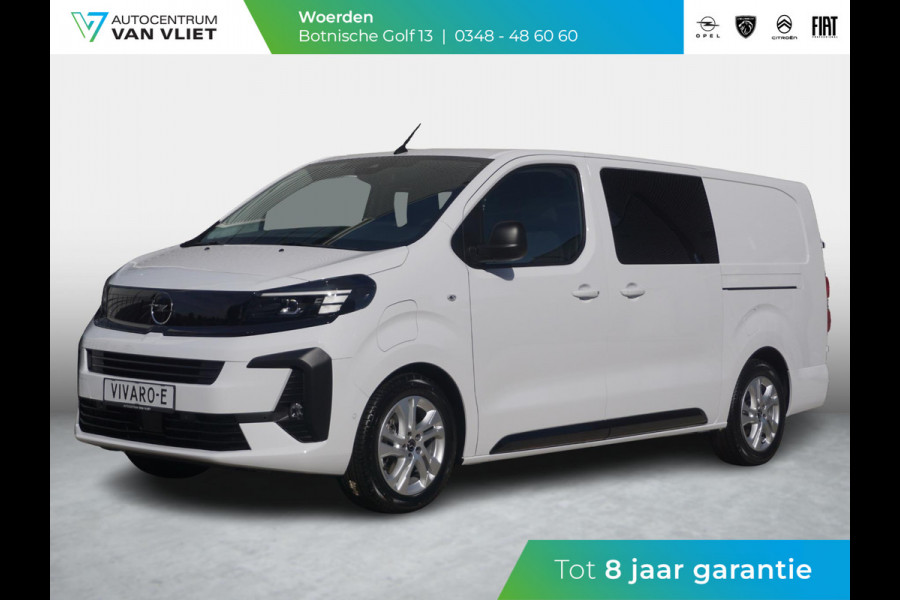 Opel Vivaro Electric 75 kWh Dubbele Cabine | 2x schuifdeur | 8 jaar garantie | Dynamic Surround View Pakket | Exterieur pakket | Comfort Pakket | Winterpakket | Apple Carplay | rondom zicht camera's | LM velgen | Dodehoek detectie | parkeersensoren voor & achter | betimmering | rijklaarprijs